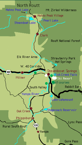 Map of Steamboat Area